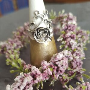 Sterling Silver Floral Ring